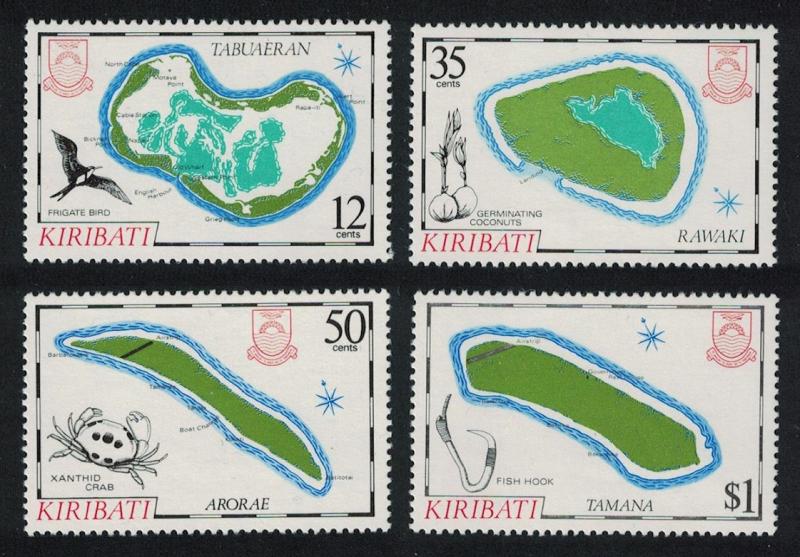 Kiribati Island Maps 4th series 4v 1985 MNH SG#237-240