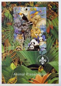 Batum 1996 Animal Preservation sheetlet containing set of...