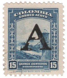 COLOMBIA STAMP 1950 SCOTT # C188. USED. # 10