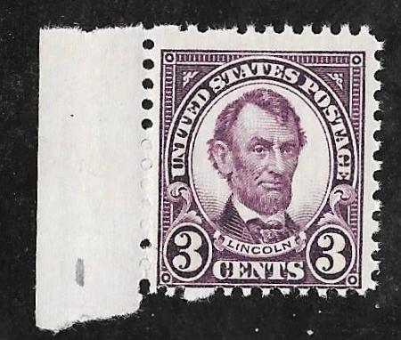 635A 3 cents Lincoln Br.Violet Stamp mint OG NH F