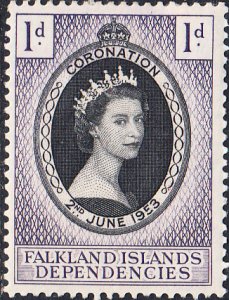 Falkland Islands #1L18  MH