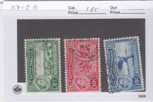 British Honduras 156-8 Post Office Centenary used