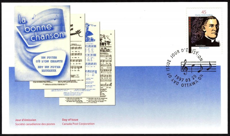 Canada 1997 C.-E. Gatbois Music Religion Mi. 1615 FDC