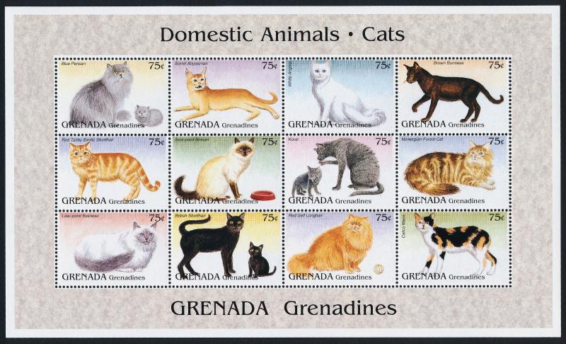Grenada Grenadines 1737 MNH Domestic Cats