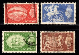 KAPPYSSTAMPS  18222  GREAT BRITAIN UNITED KINGDOM  SCOTT 286-90 used cats 30