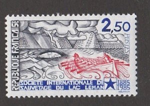 France # 1981, Lake Geneva Life Saving Society, Mint NH, 1/2 Cat.