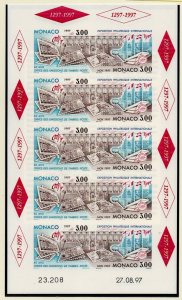 Monaco Sc 2033-2034 1996 Philatelic Events stamp sheet mint NH