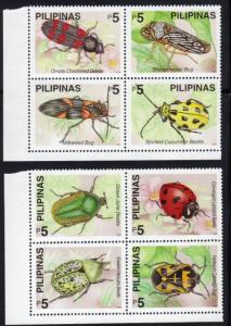 Philippines #2677-78 insect blocks MNH