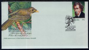 Australia Henry Kendall Postal Stationary U/A FDC