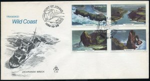 SA-Transkei 83-86, FDC. Mi 79-82. Tourism 1980. Hole in the Wall, Port St Johns,