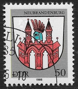 Germany DDR #2464 50pf City Arms - Neubrandenburg ~ CTO