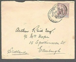 TRINIDAD 1896 2½d on cover to Scotland - Port of Spain cds.................27573