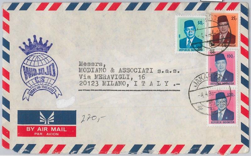 52415  -  INDONESIA -  POSTAL HISTORY: COVER to ITALY 1983