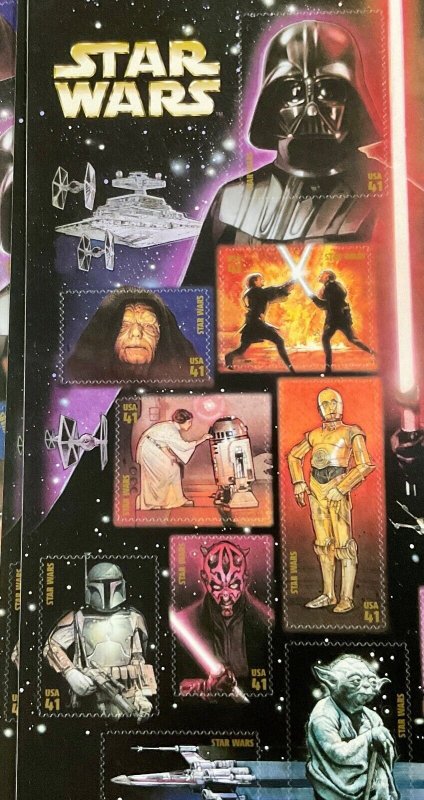 4143 Star Wars Movie Lot of 10 MNH 41 Sheets of  15 FV $61.15   2007