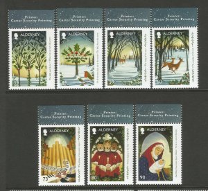 Alderney 2017 Christmas Holly & The Ivy 7v Set Of Stamps unmounted mint