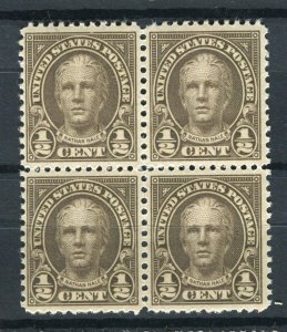 USA; 1922 portrait Presidential Series issue MINT MNH 1/2c. BLOCK of 4