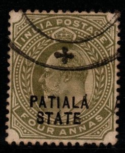 INDIA-PATIALA SG41 1905 4a OLIVE USED