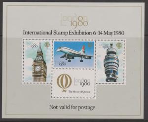 Great Britain 1980 London Stamp Expo Souvenir Sheet Mint HInged