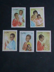 ZAIRE-1981-SC #1037-41 LOVELY CHILDREN OF ZAIRE IN CHRISTMAS:-MNH SETS VF