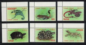 Sierra Leone Chameleon Cobra Lizard African Reptiles 6v Corners 2001 MNH