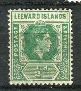 LEEWARDS ISLANDS; 1938 early GVI portrait issue Mint hinged Shade of 1/2d. value