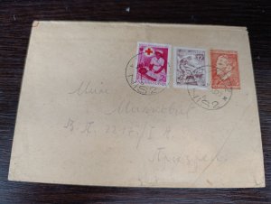 Yugoslavia 1953 Serbia, uprated 3 din. Tito stationery, Nis to Kosovo