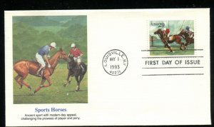 US 2759 Sporting Horses - Polo UA Fleetwood cachet FDC