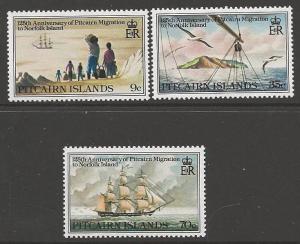 PITCAIRN ISLANDS SG216/8 1981 PITCAIRN ISLANDERS MIGRATION TO NORFOLK  MNH