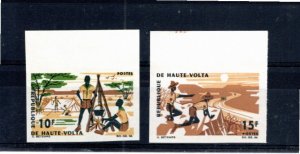 Burkina Faso (Upper Volta) 1966 MNH Sc 168-9 IMPERFORATE