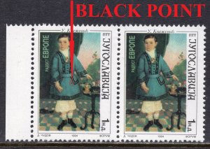 154 - YUGOSLAVIA 1994 - Joy of Europe - MNH - ERROR - Point