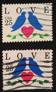 US #2440 Used F, 2441 Used ??? Love