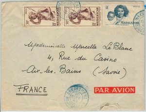 44955 -- French Colonies: MADAGASCAR - POSTAL HISTORY - COVER to FRANCE 1948-