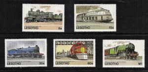 Trains of Lesotho...5 var..mnh