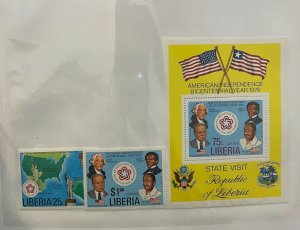 Souvenir Sheet Liberia Scott #769-770,C214 nh