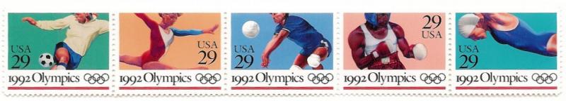 United States #2637-41 Summer Olympic Games MNH strip of 5