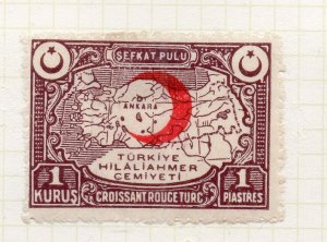 Turkey Crescent Issue Optd 1928 Issue Fine Mint Hinged 1K. NW-270682