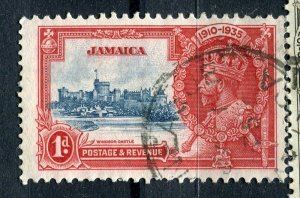 JAMAICA; 1935 early GV Jubilee issue fine used 1d. value