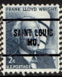 US Stamp #1280x259 - Frank Lloyd Wright Prominent American Issue Precancel