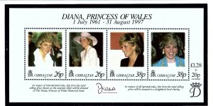 Gibraltar 754 MNH 1998 Princess Diana S/S   (KA)