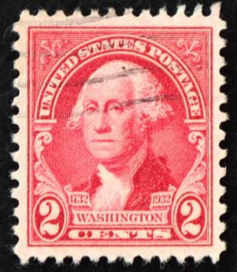 U.S. Used Stamp Scott #707 2c Washington, Superb. Large Margins. A Gem!