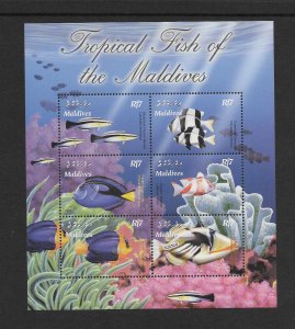 FISH - MALDIVES #2743    TROPICAL FISH  MNH