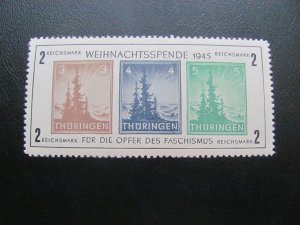 GERMANY SBZ MNH 1945 THURINGEN CERTIFICATE JASCH BL. 1 xa III  XF (159)