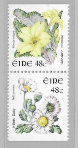 Ireland 1565, 1569A Flowers Bklt pair MNH