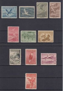 CUBA 1956 BIRDS Sc C136-C146 FULL SET MNH F,VF SCV$100.85