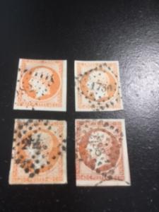 France sc 18,18a u includes different color shades