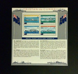 Tristan da Cunha Stamps: 1978 Fleet Vessels #250a; Souvenir Sheet/4; MNH