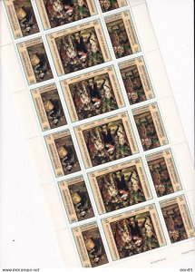 Aden 1967 Full sheet/6 strips Art Paintings Rembrandt MNH 16166