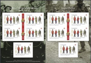 Canada #2579a P Royal Hamilton Light Infantry (2012). Booklet of 10. MNH