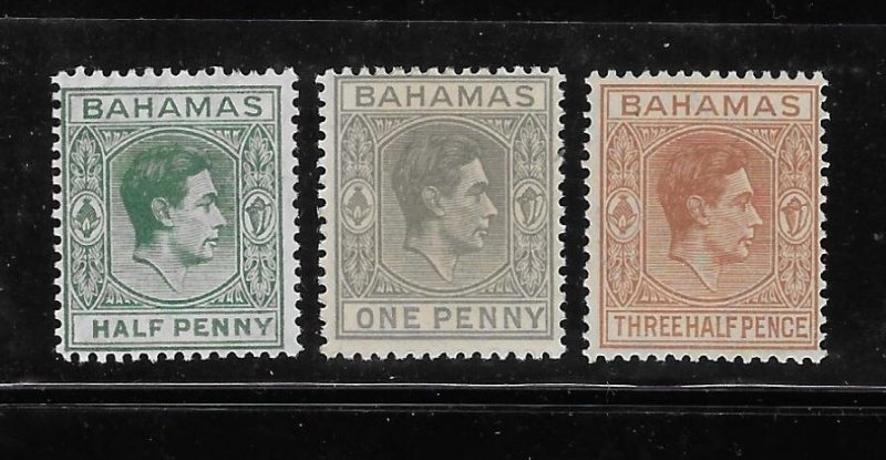 Bahamas 1938-46 KG Sc 100-102 MNH A1701
