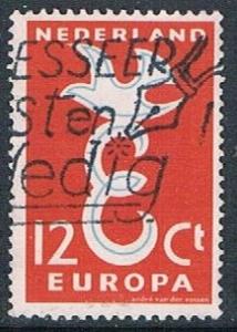 Netherlands 375: 12c E and dove, used, F-VF